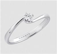 Anillo Comete Mujer SOLITARI IDENTITY in Oro blanco Diamante ANB 2713